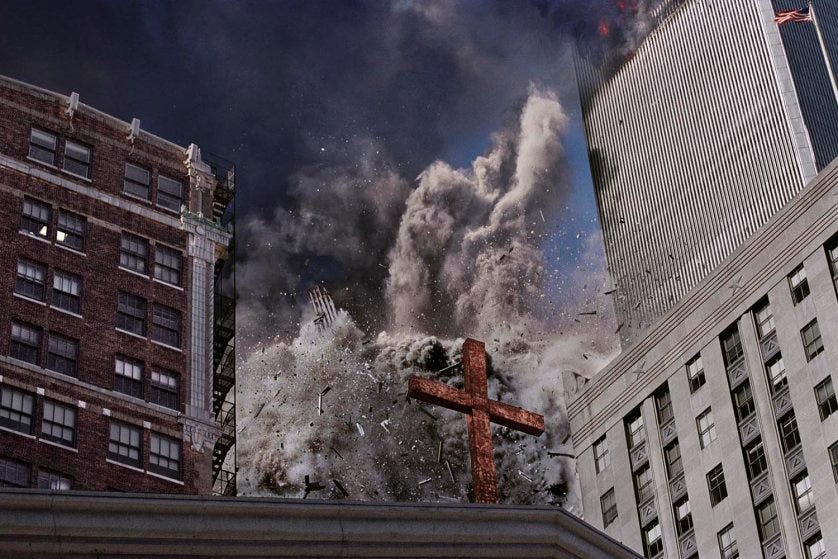 The following photographs were all made on 9/11 and are described here in Nachtwey's own words: "In my mind it all went into slow motion. Everything was floating. I thought I had all the time in the world to make the picture, and only at the last moment realized I was about to be taken out."